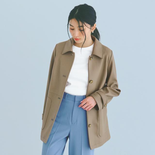 ハイブリッドレザー ハーフコート コート レザーコート 102501