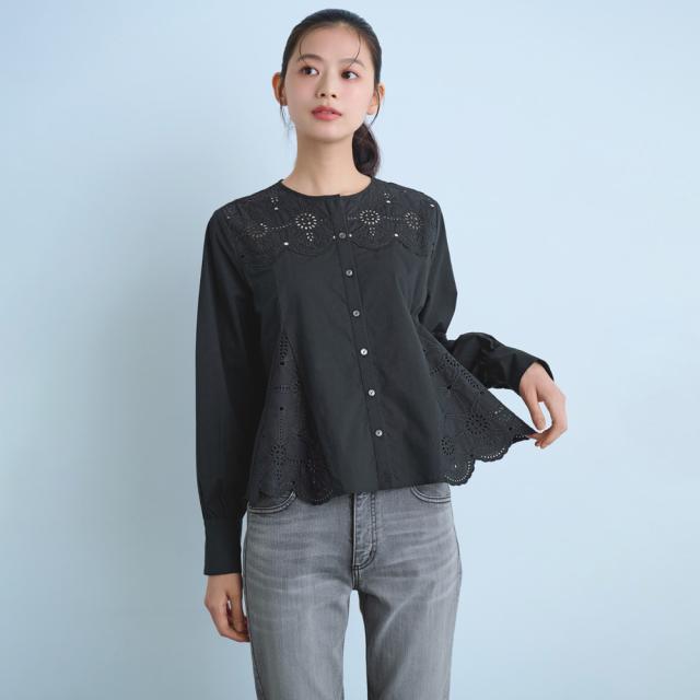 カットワークレース ブラウス シャツ ブラウス 104101 カットワークレース ブラウス トップス シャツ ブラウス 104101