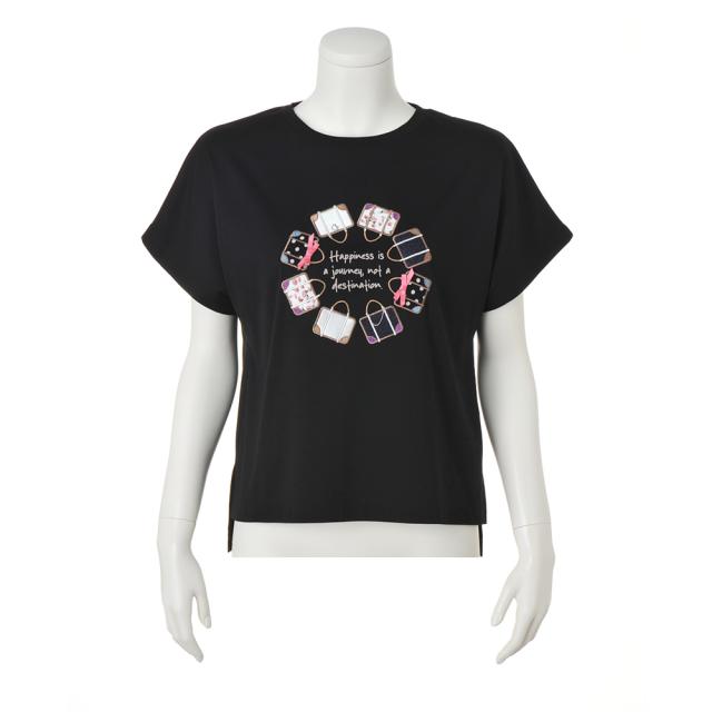 バッグモチーフ パッチワーク刺しゅう Tシャツ（日本製） Tシャツ カットソー 174208