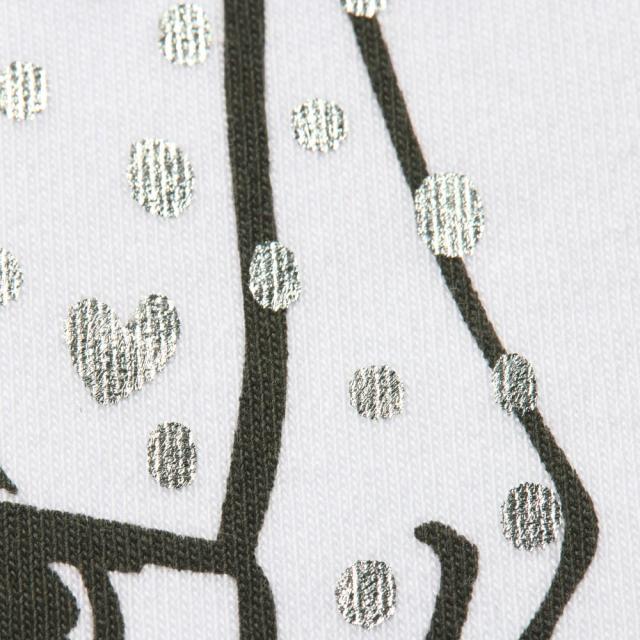 パールビーズ付き プリント プルオーバー トップス プリント 柄