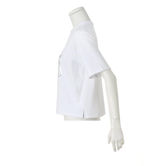 パールビーズ付き プリント プルオーバー シャツ ブラウス プルオーバー 101801 パールビーズ付き プリント プルオーバー トップス プリント 柄