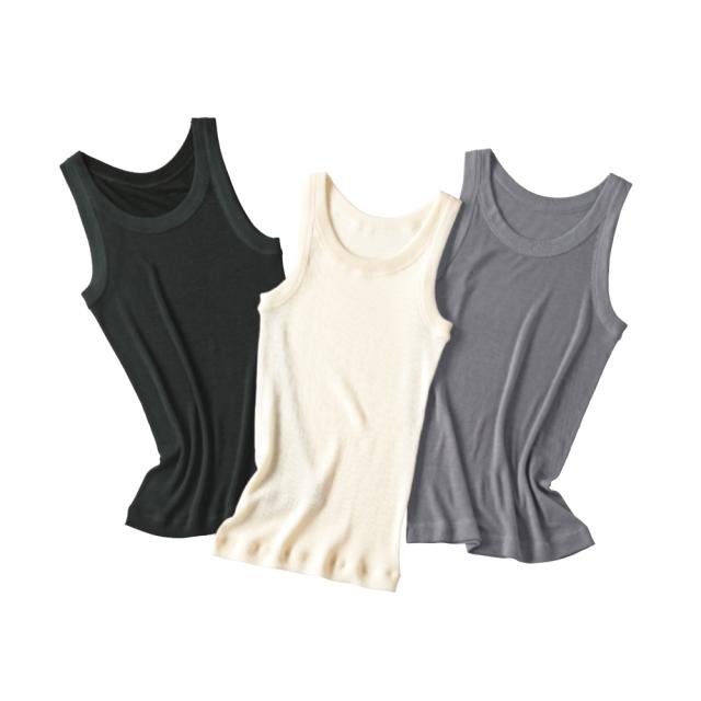 洗える ウールテクノラマ テレコ タンクトップ（日本製） Tシャツ カットソー キャミソール タンクトップ 150403