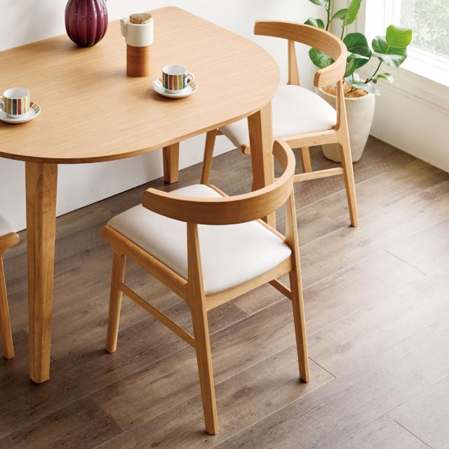 ハーフアームチェア 同色2脚セット 椅子 チェア アームチェア 628816