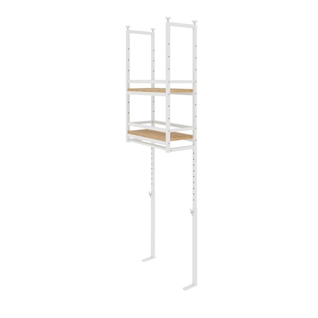簡単設置突っ張りカウンター上吊棚 幅47cm奥行22cm高さ125cm-160cm キッチン収納 キッチンカウンター上収納 630707_2
