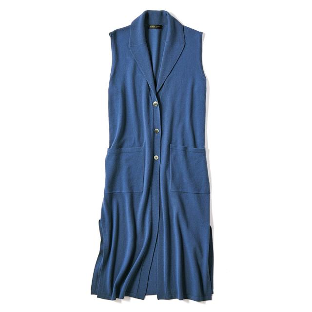 ウールカシミヤ ショールカラー ニットジレ ジャケット ベスト ジレ 126302