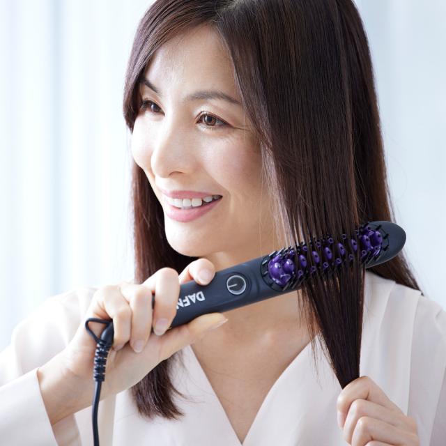 ブラシ型 へアアイロン ヘアケア器具 美容 ストレートアイロン ストレート アイロン ブラシ ブラシアイロン DAFNI/ダフニ nano AR2508_1