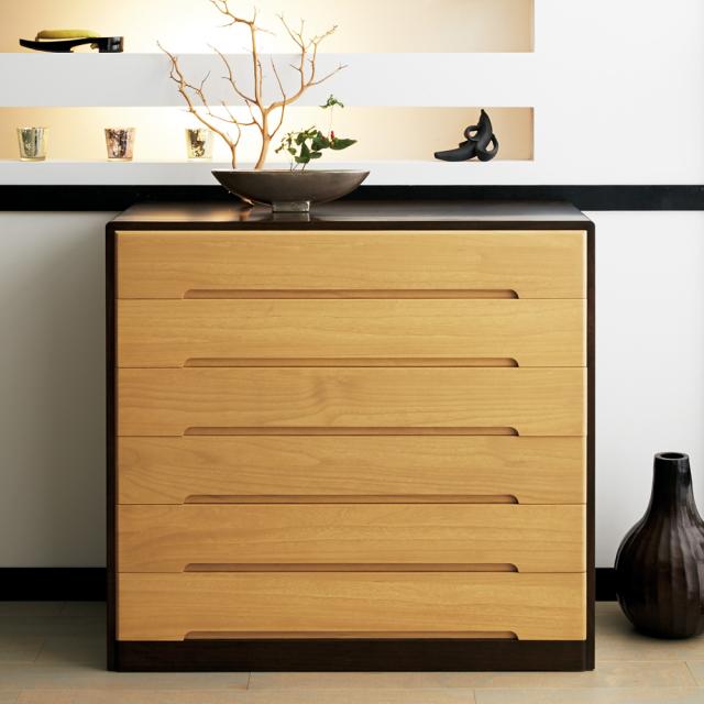 IKEA イケア チェスト 6段 ステインオーク材 洋服タンス 収納家具 北欧