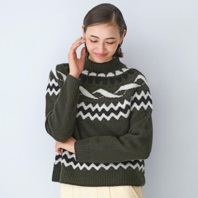 ホールガーメント（R） ノルディック柄 プルオーバー（日本製） ニット セーター ニットセーター 136204