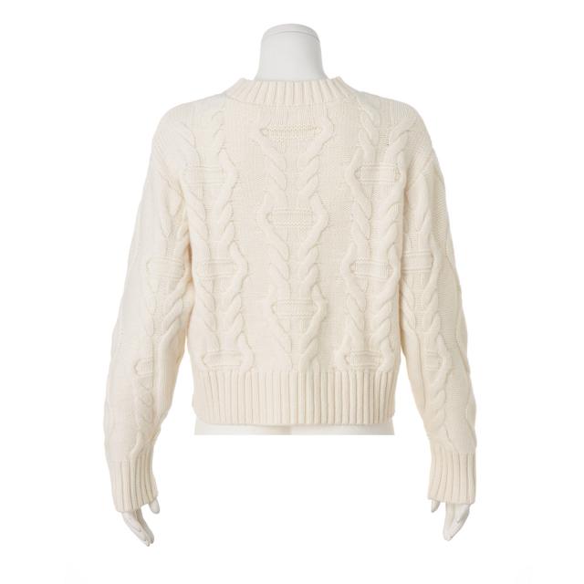 ケーブル クロップド ニットプルオーバー ニット セーター ニットセーター 136801 ケーブル クロップド ニットプルオーバー ニット セーター ニット