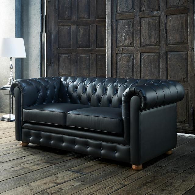 ソファ レザーソファ LeClass/ルクラス チェスターフィールド 本革張りレザーソファ ラブソファ 2人掛けソファ 幅171cm H72204の通販はソファ