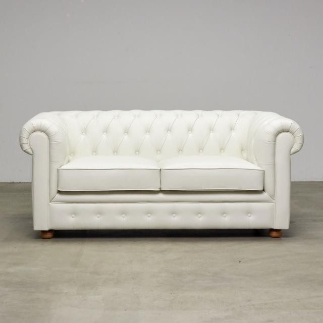 ソファ レザーソファ LeClass/ルクラス チェスターフィールド 本革張りレザーソファ ラブソファ 2人掛けソファ 幅171cm H72204の通販は