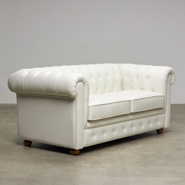 ソファ レザーソファ LeClass/ルクラス チェスターフィールド 本革張りレザーソファ ラブソファ 2人掛けソファ 幅171cm H72204の通販は