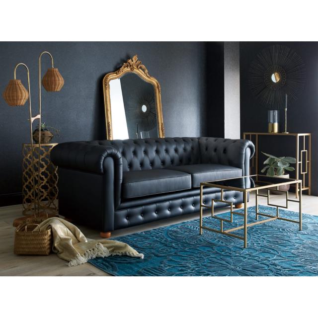 Leclass ルクラス チェスターフィールド革張り レザーソファ トリプルソファ 3人掛けソファ 幅1cm Hの通販はau Pay マーケット ディノス Au Pay マーケット店