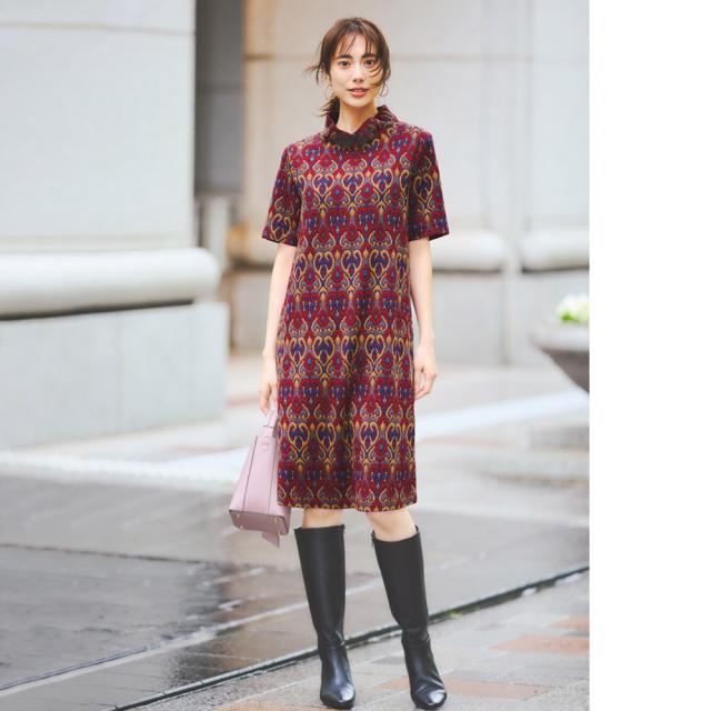 ななな ワンピース チュニック プリント 柄ワンピース AMETHIST/アメジスト