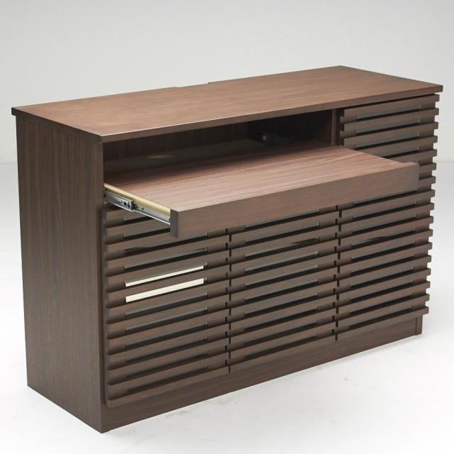 家具 収納 ホームオフィス家具 パソコンキャビネット ウォルナット格子リビング収納シリーズ Pcデスク 幅1cm Hの通販はau Pay マーケット ディノス Au Pay マーケット店