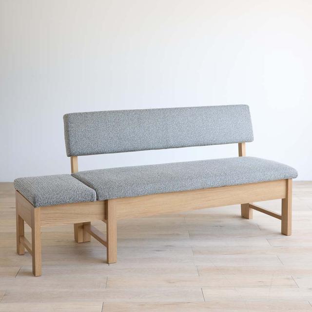 伸長式ダイニングシリーズ 伸長式ベンチソファ幅130cm-162cm 椅子 チェア ダイニングベンチ 585711