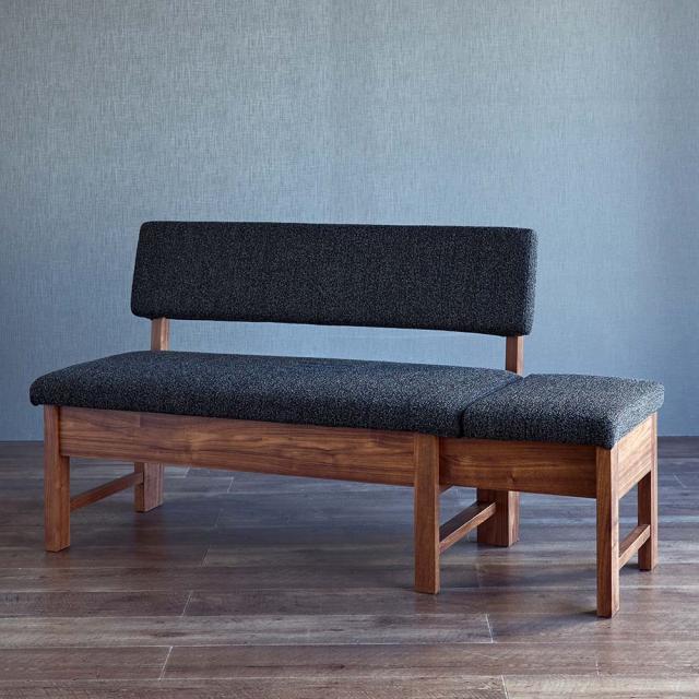 伸長式ダイニングシリーズ 伸長式ベンチソファ幅130cm-162cm 椅子 チェア ダイニングベンチ 585711_1