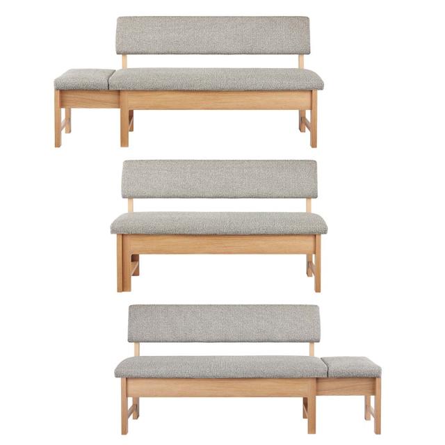 伸長式ダイニングシリーズ 伸長式ベンチソファ幅130cm-162cm 椅子 チェア ダイニングベンチ 585711_4