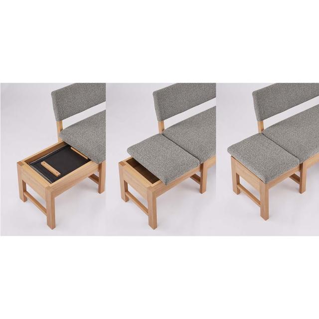 伸長式ダイニングシリーズ 伸長式ベンチソファ幅130cm-162cm 椅子 チェア ダイニングベンチ 585711_5