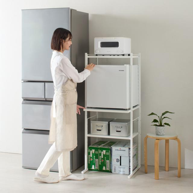 サブ冷凍・冷蔵庫もかがまず使えるキッチンラック 棚板（小）2枚タイプ リビング収納 台 ラック 587006