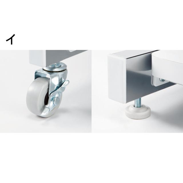 上下棚付頑丈ハンガー ダブル 幅60 上下棚付き モダン頑丈ハンガーラック ダブル・幅120cm 衣類収納