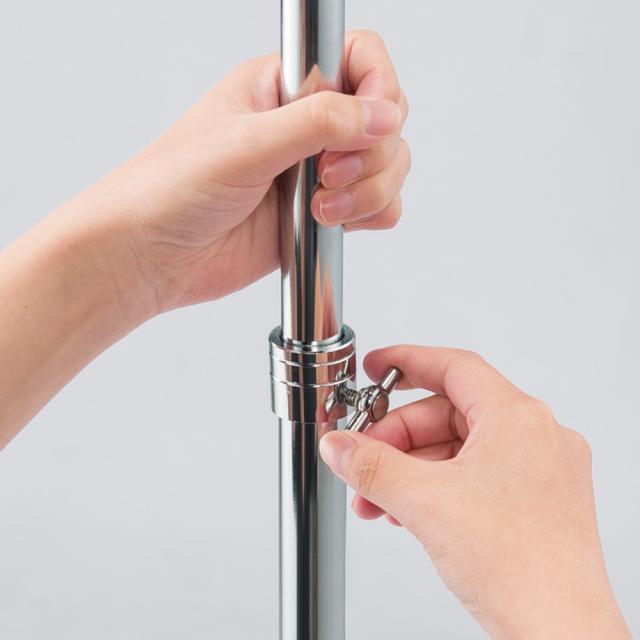 プロ仕様 上下2段頑丈ハンガーラック 幅117cm 衣類収納 ハンガーラック