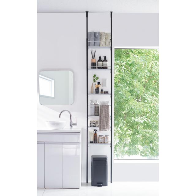 超薄型突っ張りディスプレイ収納ラック 幅70cmタイプ 奥行12cm高さ