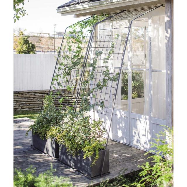ガーデニング フラワー ガーデニング用品 アイアングリーンカーテン 奥行広々ハイタイプ プランター台付き お得な2枚セット Gの通販はau Pay マーケット ディノス Au Pay マーケット店