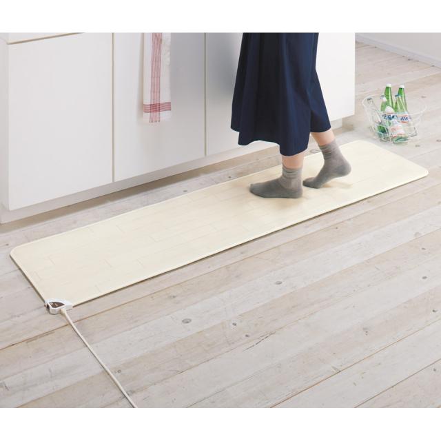 ≪約45×240cm≫ ホットキッチンマット 木目柄 季節家電 生活家電 暖房器具 ヒーター 616023