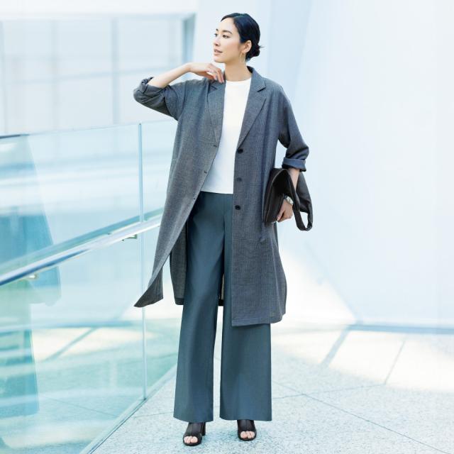 「NIKKE」ミニシボ千鳥一重仕立てコート コート ロングコート 384301