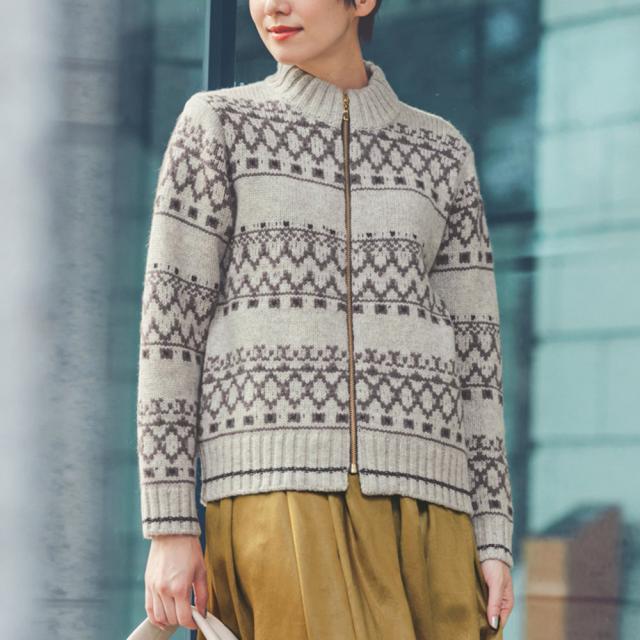 ウール100％カウチン風 ニットカーディガン ファッション ニット セーター PC6081