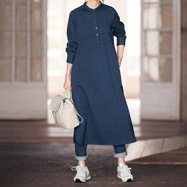 グレンチェック ジャージー シャツワンピース ファッション ワンピース PC6099