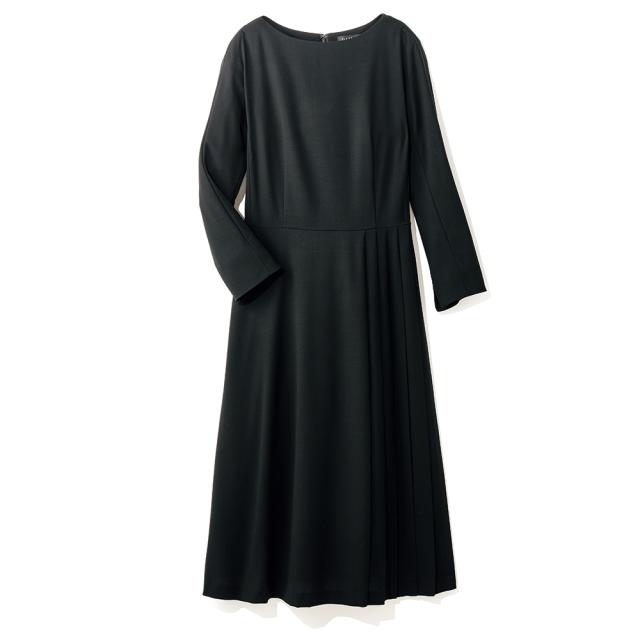 NIKKE」 マフ シングルジョーゼット プリーツ使い ワンピース