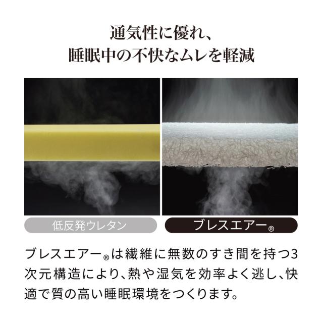 ≪シングル≫朝が違う。リッチな寝心地！ブレスエアー（R）３つ折り敷布団コンフォートリッチ（厚さ約6cm） 敷布団 送料無料 653902_9