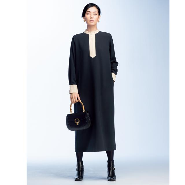 ワンピース チュニック マキシワンピース ロングワンピース ダブル  