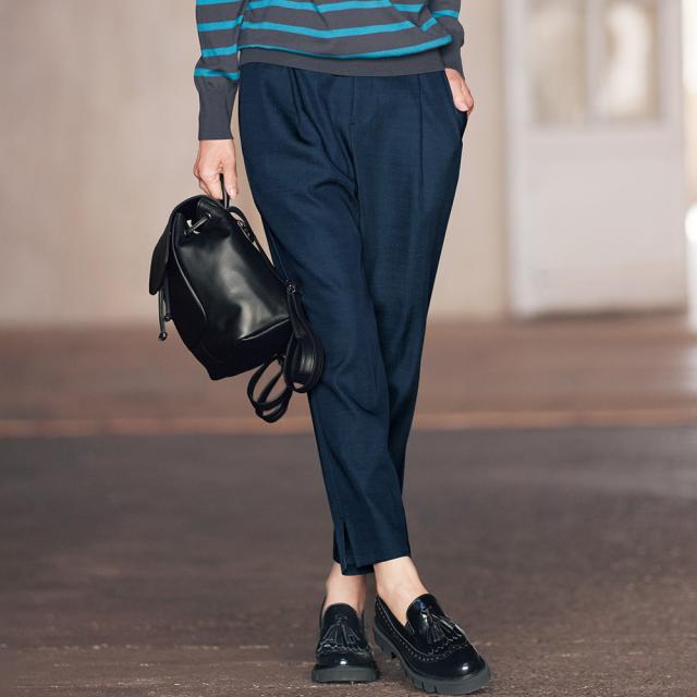 パンツ スキニー スリムパンツ とろみデニム風素材 タックパンツ 290703の通販は