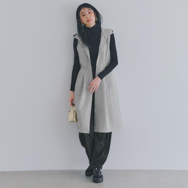 ダブルジャージー ジレワンピース ワンピース ジャージーワンピース 101701