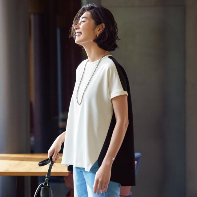 トップス シャツ ブラウス ドライダブルクロス バイカラー ブラウス 271201の通販は 14,742円