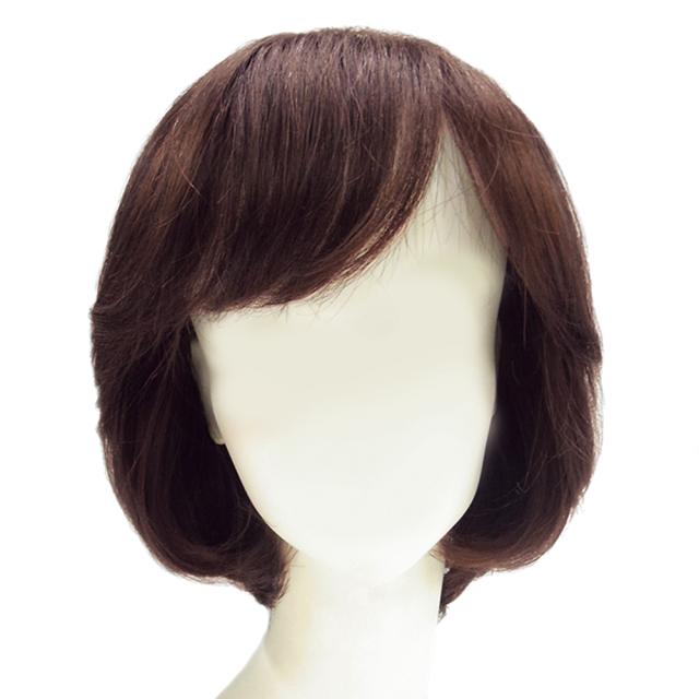人毛100％フルウィッグ エレガントボブ ヘアケア ウィッグ M84903_2