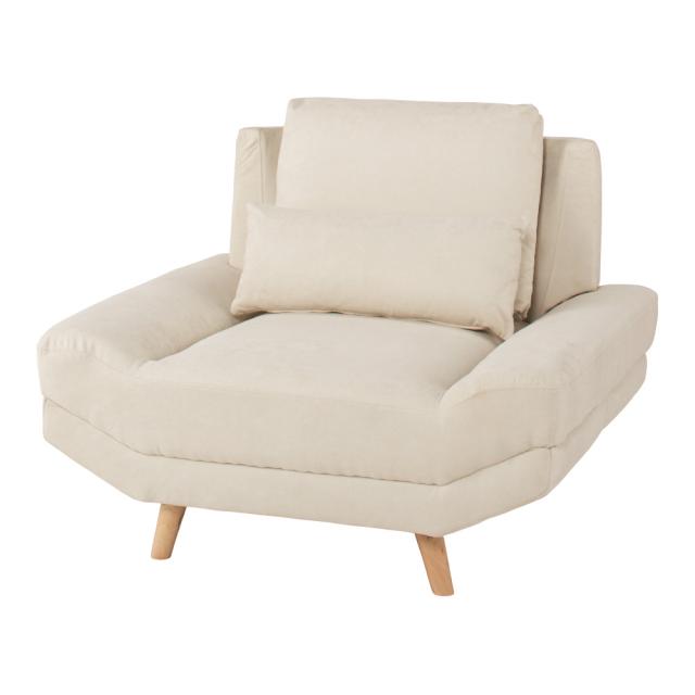 ソファ ファブリックソファ ゆったり座面のごろ寝ソファ 1人用ソファ 525910の通販は