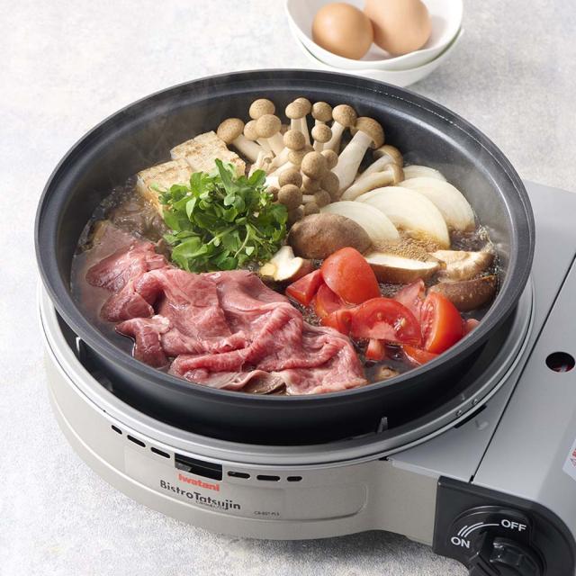 イワタニ ビストロの達人プラス グリルプレート＆焼き肉プレート付きの 