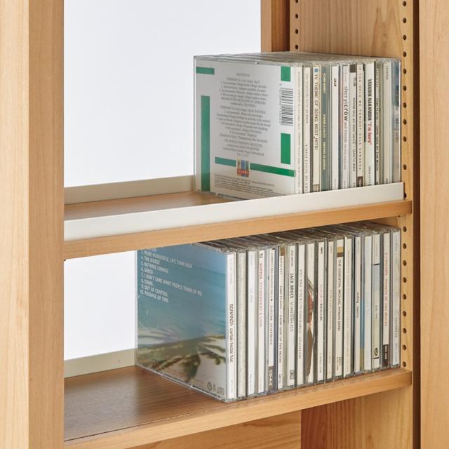 本格派 スライド収納書棚 書棚 2列・幅73cm 本棚 ラック シェルフ ブックシェルフ 書棚 628213_5