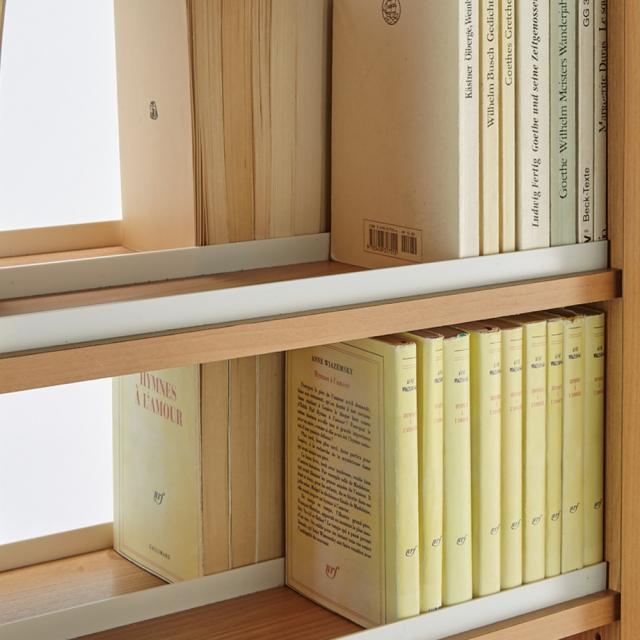本格派 スライド収納書棚 書棚 2列・幅73cm 本棚 ラック シェルフ ブックシェルフ 書棚 628213_6