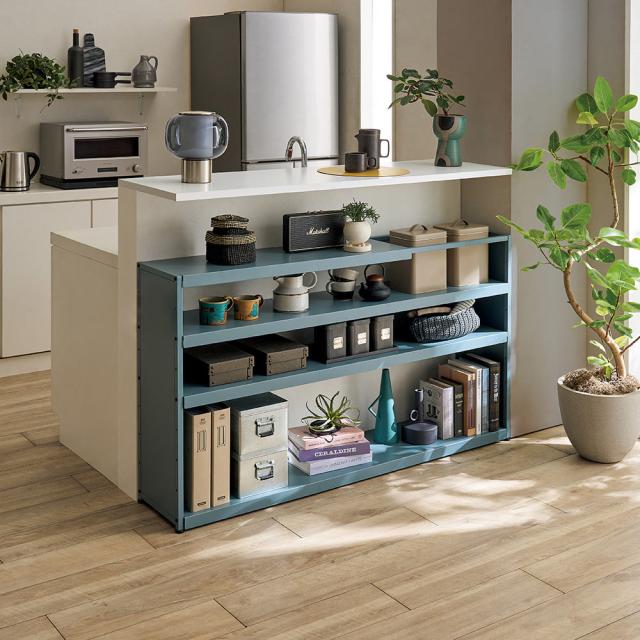伸長しなそうなスチールスペパラック ハイタイプ（高さ85cm） 幅100cm-150cm奥行31cm キッチン収納 キッチンカウンター下収納 641285