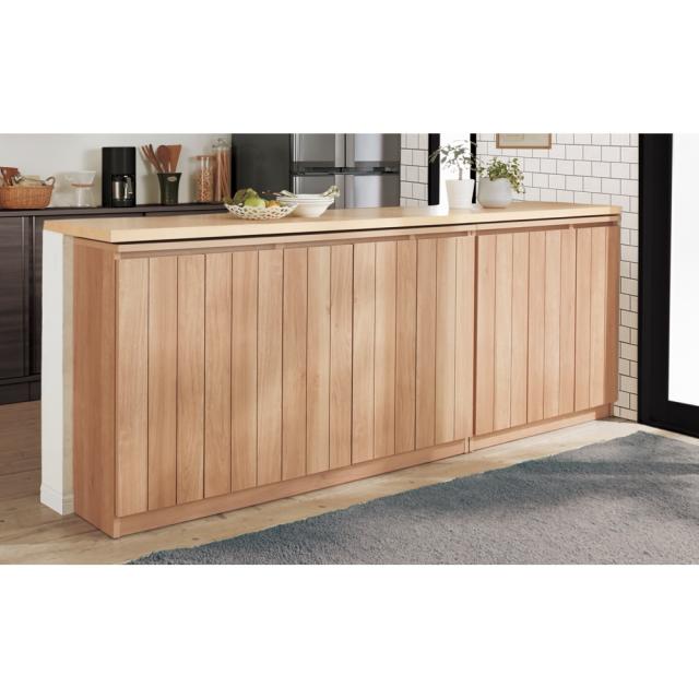 カフェスタイルのカウンター下収納 扉タイプ 幅89.5高さ85.5cm キッチン収納 キッチンカウンター下収納 641314