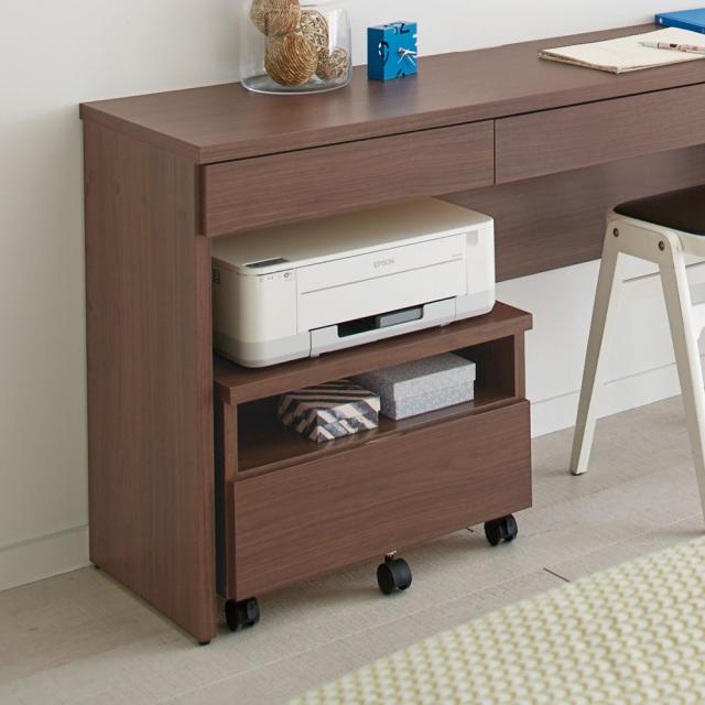 リビング収納 台 ラック 奥行4タイプ選べるデスクシリーズ プリンターワゴン幅53cm 888230の通販は 21,990円
