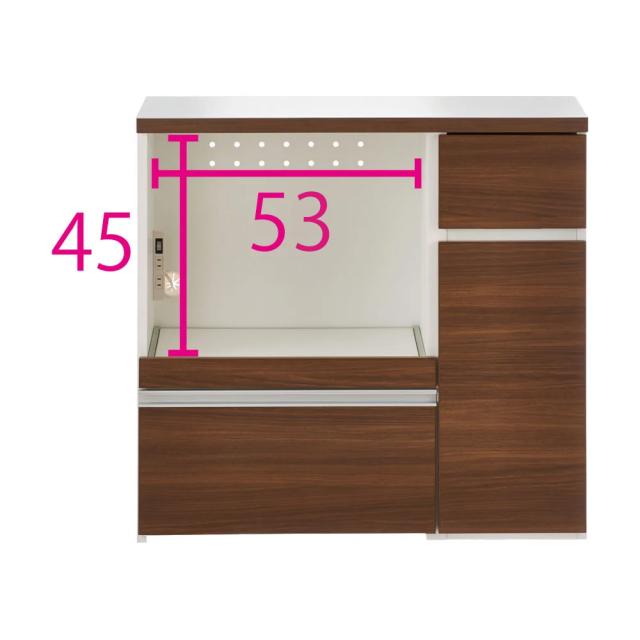 ≪幅90cm奥行40cm≫ サイズが選べる家電収納キッチンカウンター ロータイプ 幅90cm キッチン収納 キッチンカウンター 629607