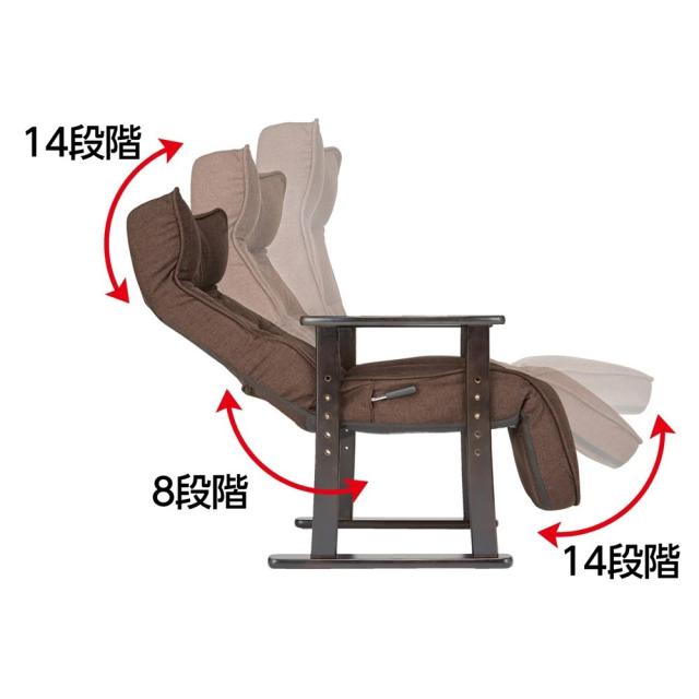 ベストなくつろぎポジションが見つかる！こたつ対応リクライニングチェア 椅子 チェア リクライニングチェア 611410_6