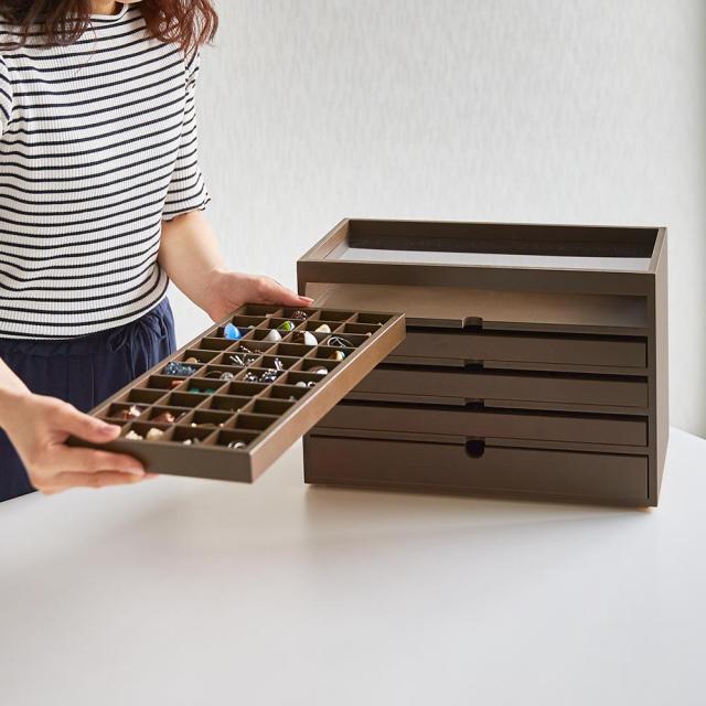 ディスプレイジュエリーボックス 幅24cm 小物収納 フリーボックス アクセサリー収納ケース ジュエリーボックス 582051_8