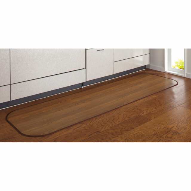 カーペット ラグ マット キッチンマット ≪幅約45×丈約120cm≫ 消臭加工フローリング調 キッチンマット 873804の通販は